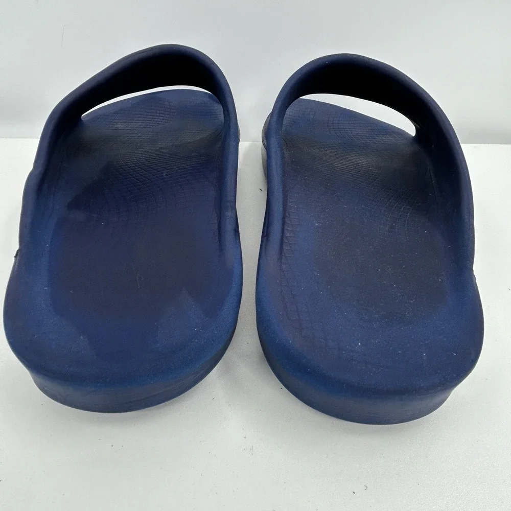 Oofos OOahh Unisex Recovery Sandals Size Mens 10 Womens 12‎ Navy Blue Comfort